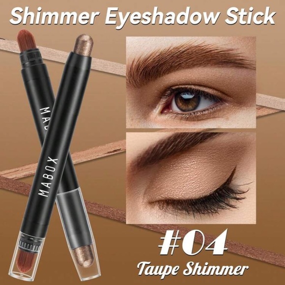 Eyeshadow Stick, 3 Pcs Cream Eye Shadow Sticks, Brightener Stick With Brush - Picture 4 of 6